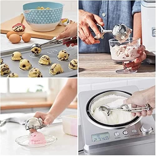 Trigger-Release Scoop Set - 3 Sizes for Ice Cream, Cookie Dough & More