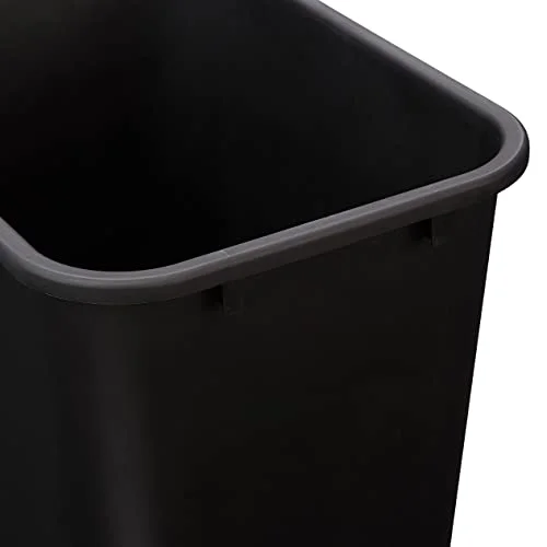 Rectangular Office Trash Can, Easy-Clean, Space-Saving, 10 Gallon