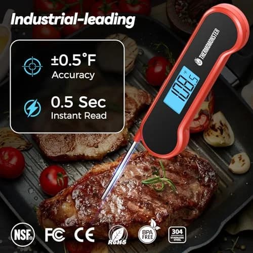 Instant-Read Cooking Thermometer with 0.5-Second Precision