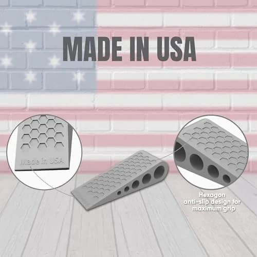 Heavy-Duty Rubber Door Wedges – Non-Slip Honeycomb Grip for Carpet & Tile (2-Pack)